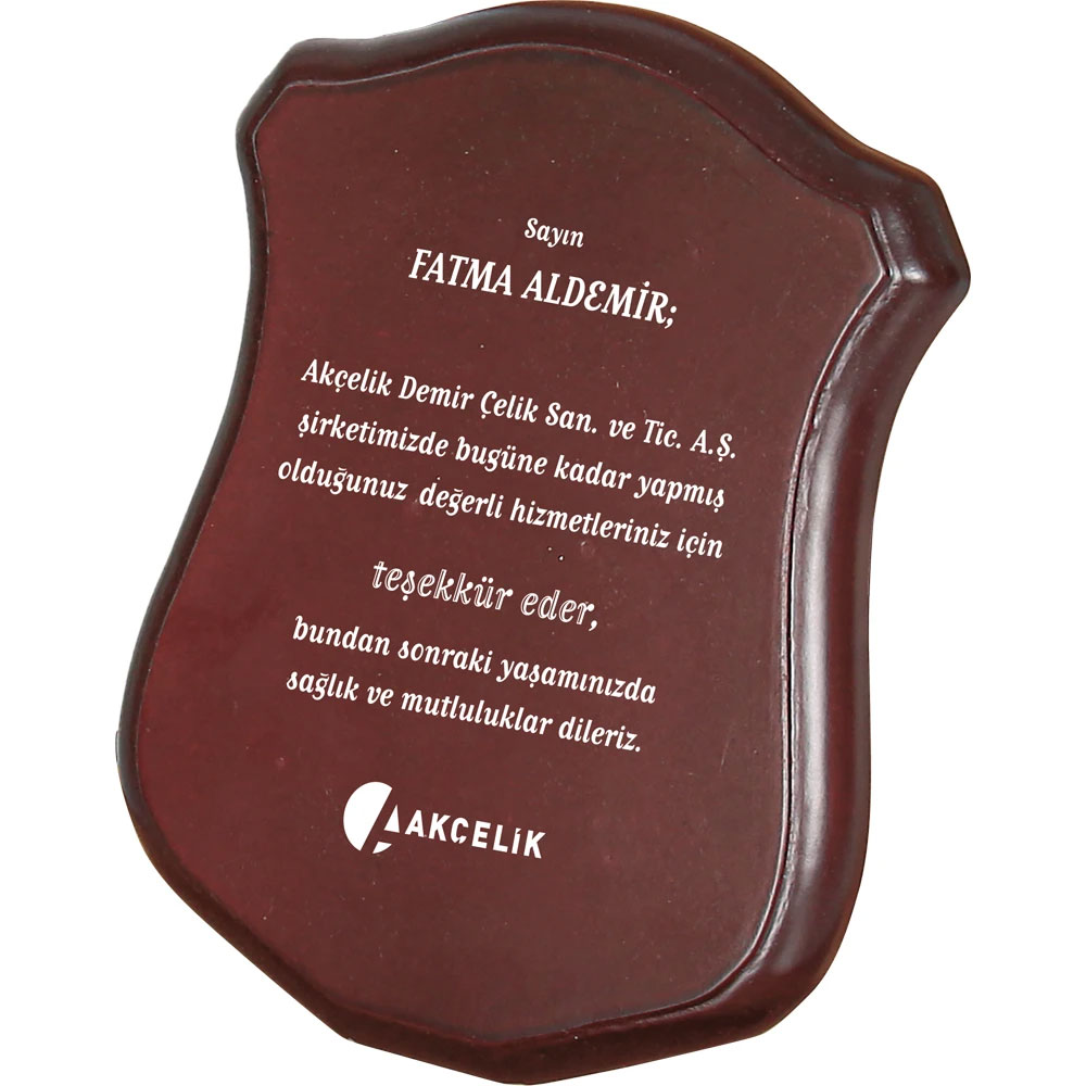 Ahşap Plaket