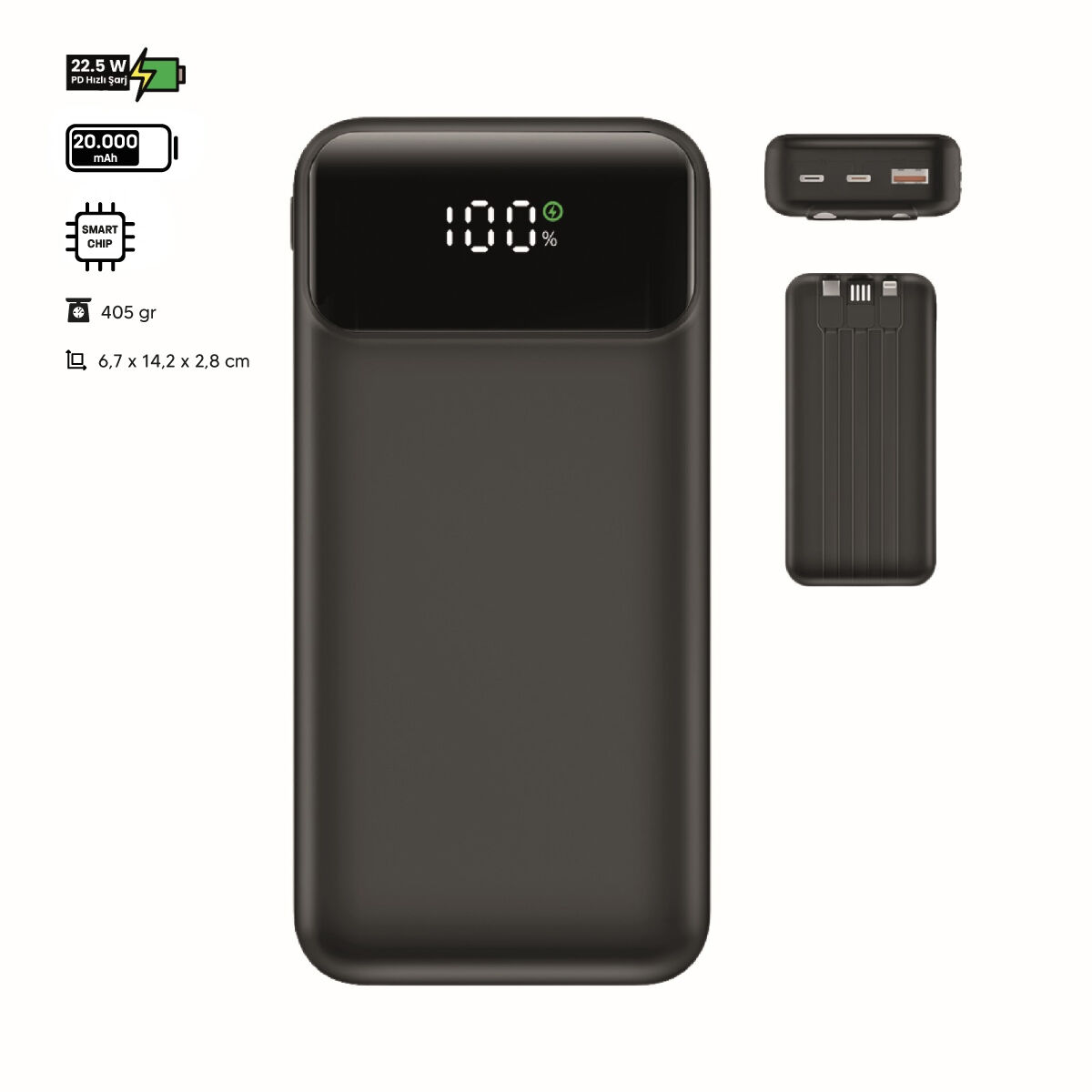 COSMIC POWERBANK 20.000 MAH 22,5W PD HIZLI ŞARJ